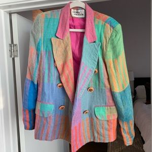Vintage Linen Blazer - Multi-Color DREAM!
